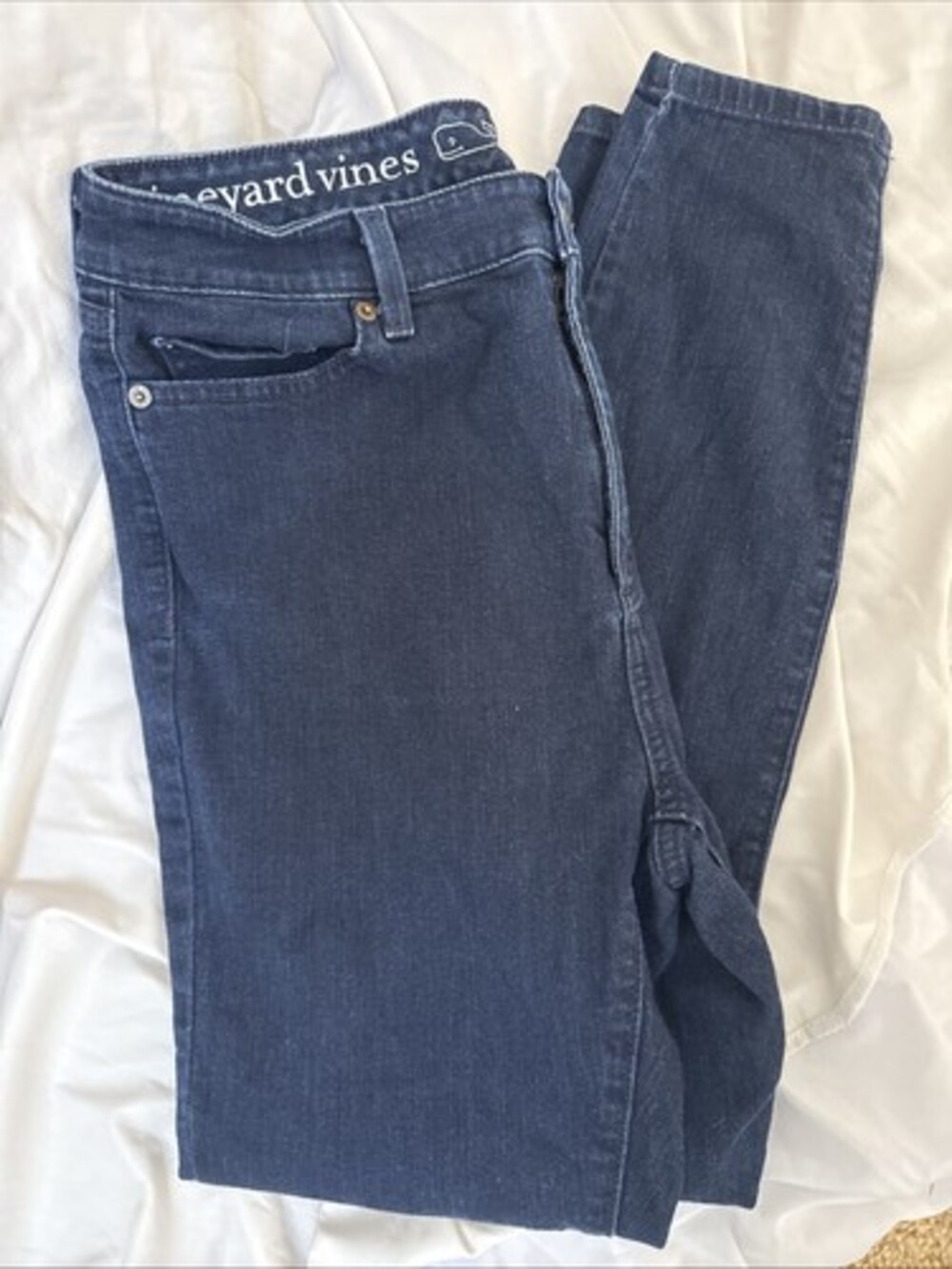 Vineyard Vines Women’s Size 12 Skinny High Rise Jeans Jegging Dark Wash Preppy